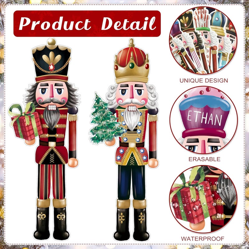 TREWAVE 48 Pcs Christmas Nutcracker Cutouts Christmas Bulletin Board Decorations Classroom Winter Holiday Cut-Outs Decor Home School Christmas Stickers for Wall Window Blackboard - Image 3